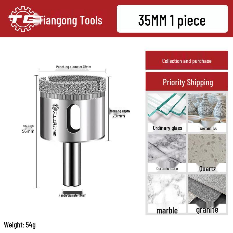Tiangong Glass & Tile Hole Saw for Drilling and Enlarging Marble and Tile Holes