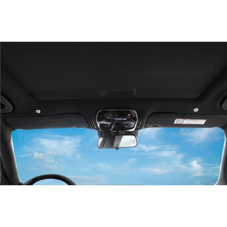 For Benz EQE EQS - Silver Steel Inner Roof Microphone Cover Decor 2PCS