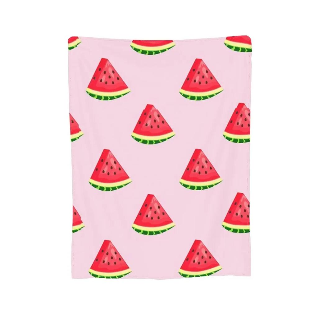 Cute Watermelon Slices Blanket Soft Warm Flannel Throw Blanket Bedspread for Bed Living room Picnic Travel Home Sofa