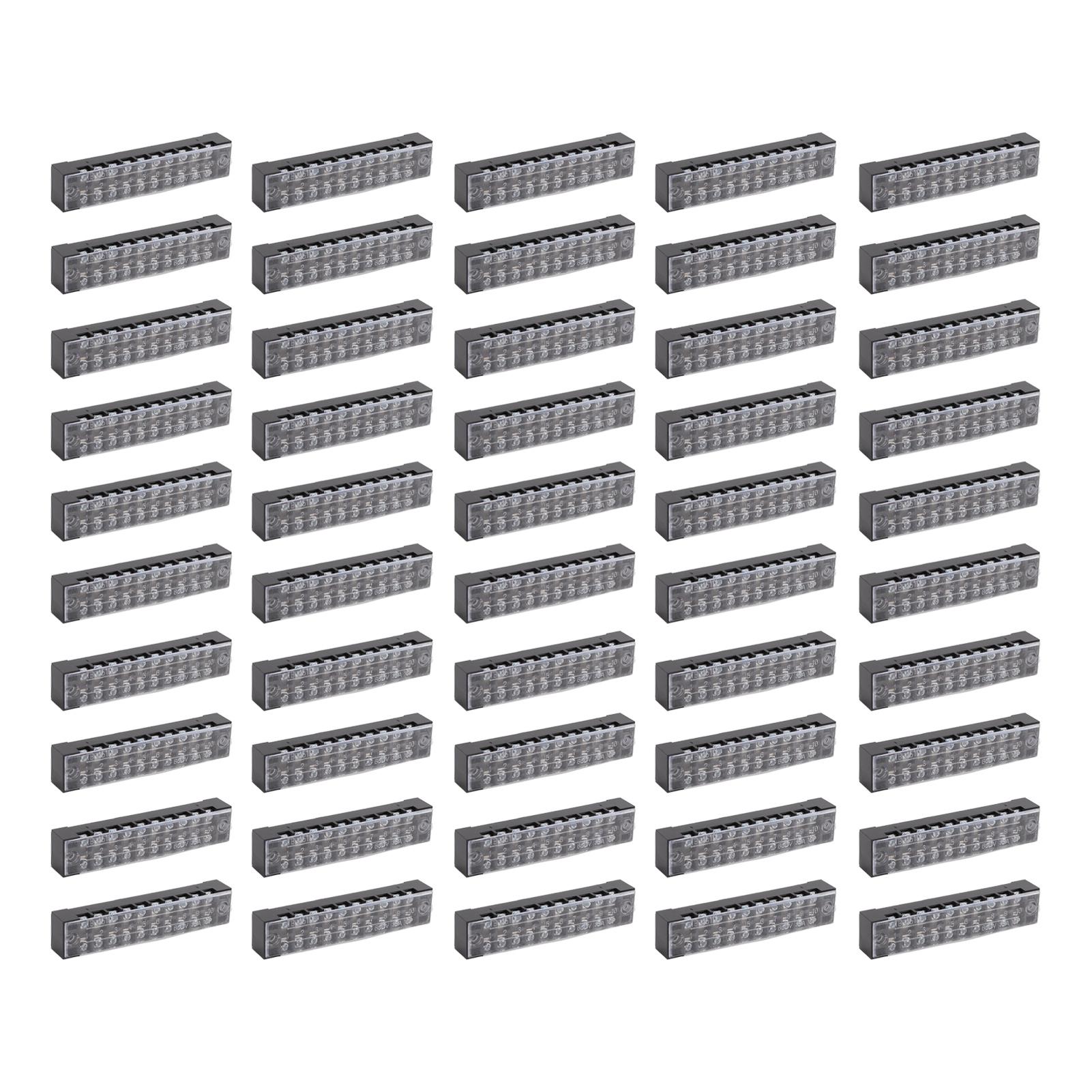 

50pcs Terminal Block Stable Reliable Electrical Conductivity Compact Convenient Wire Connector for F