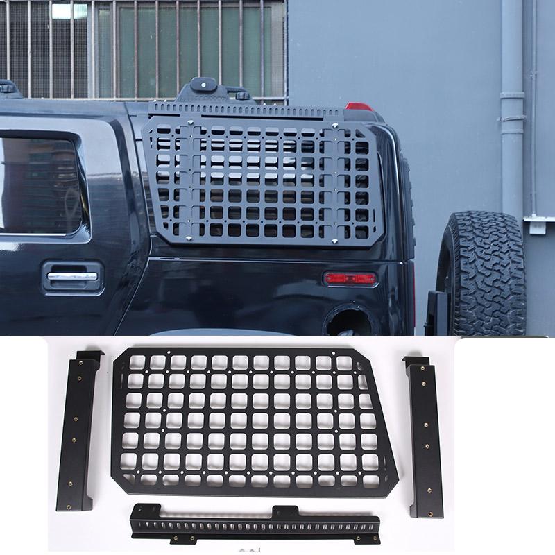 For Hummer H2 2003-2009 Aluminum alloy Car Rear Side Window Protective Hanging Bag Board Exterior Car Accessories