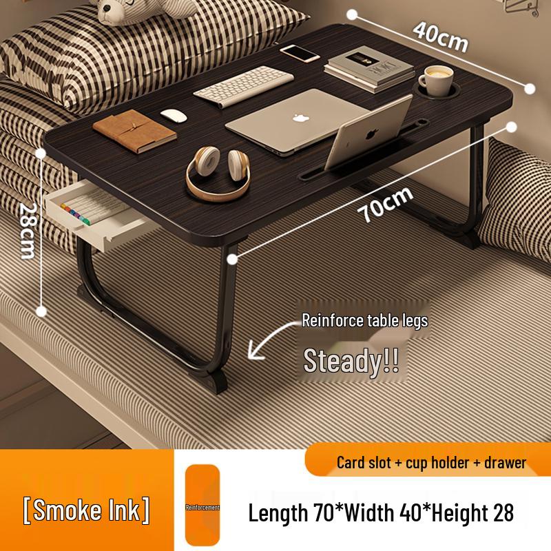 Folding Bedside Laptop Desk: Bay Window & Dorm Use