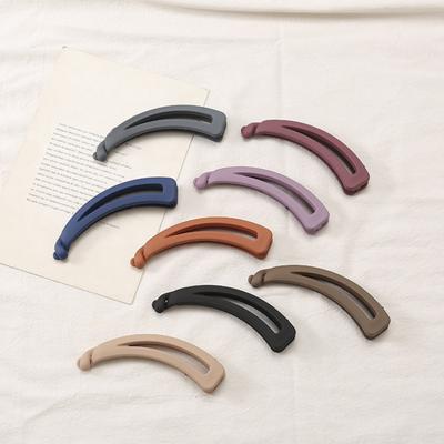Frauen Schachtelhalm Haar Klaue Banane Form Kunststoff Zurück Kopf Haar Clip Einfache Elegante Haarnadel Kopf Zubehör