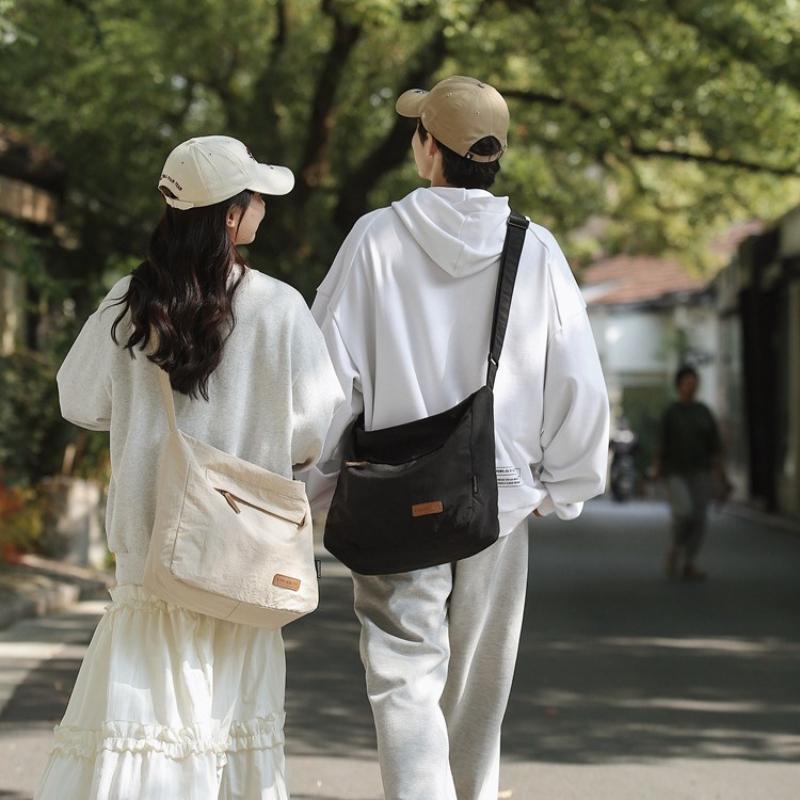 Nylon fabric messenger bag female messenger bag backpack couple shoulder versatile casual student satchel