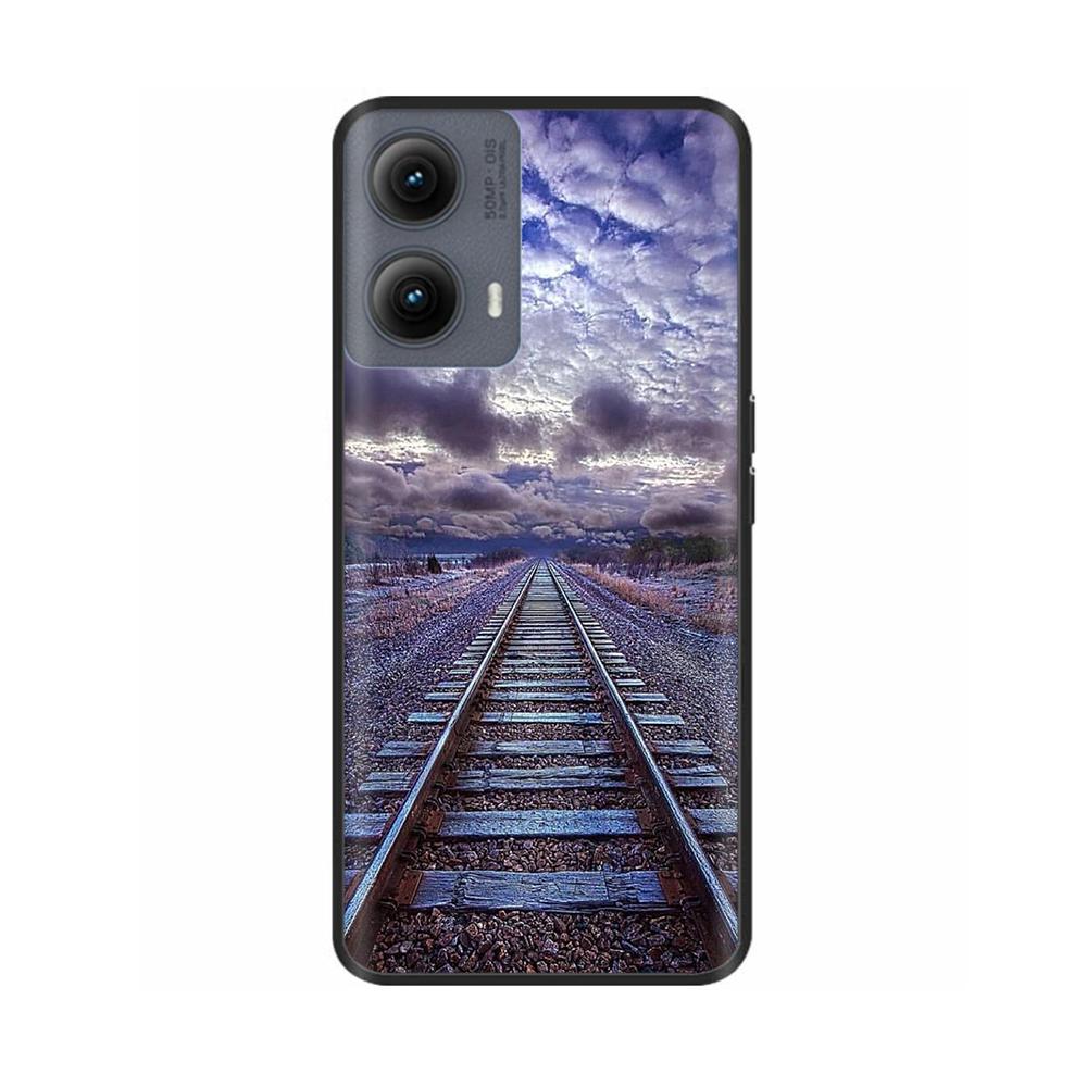 Silicone Casing For Motorola Edge 2024 Case Lovely Cartoon Soft TPU Black Cover For Moto Edge 2024 6.6" Shockproof Fundas Capa