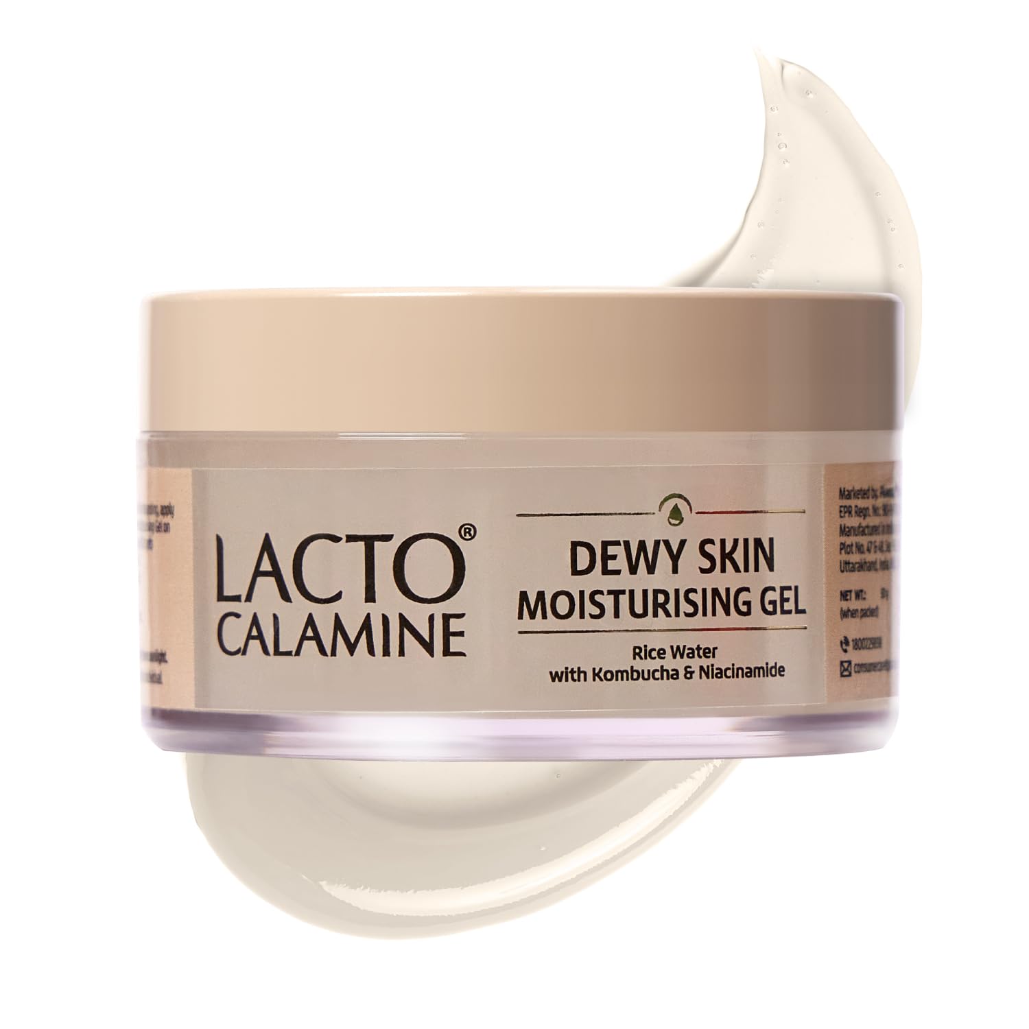 

Lacto Calamine Dewy Rice Face Moisturizer 50 g Hydrating Gel With Niacinamide For Glowing Even Tone Lightweight Daily Use