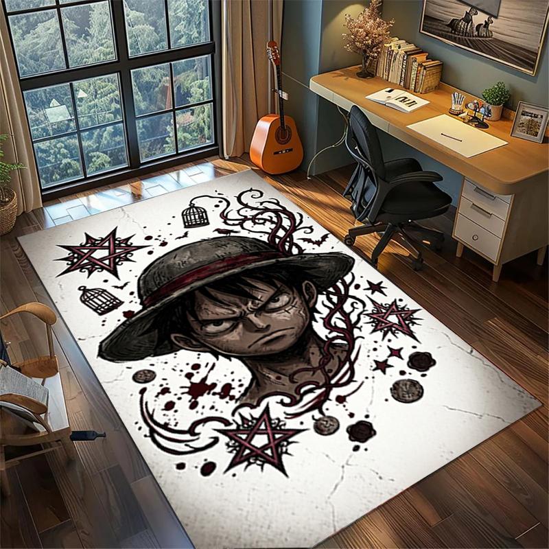 Bedroom Area Rug ONE PIECE Non Slip Washable Large Carpet Gamer Room Floor Mat Decor kwq42 60x90cm