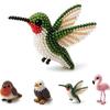 Kit per perline Fai da te con uccelli, Kit per artigianato fatto a mano con 4 design (Colibrì, Fenicottero, Passero, Aquila)