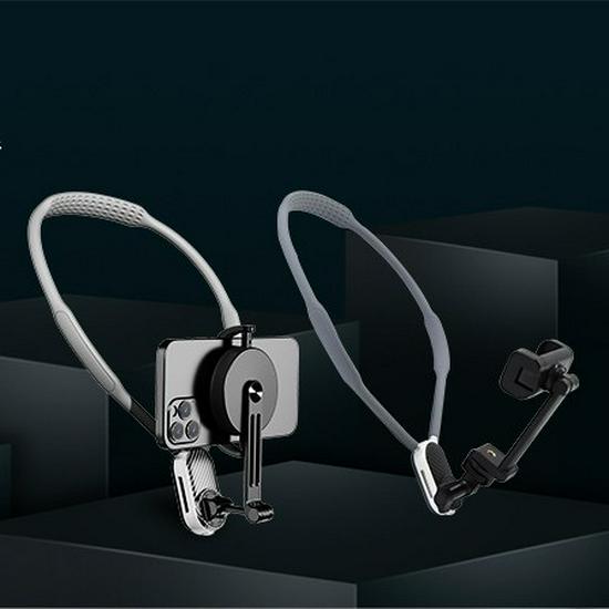 Fotocamera Sportiva da Esterno Anti-Shake e Supporto Magnetico da Collo per Live Streaming per Ciclismo