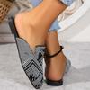 Fashion New Style Fashion Striped Loafers Shoe Women Summer Slip-on Breathable Knitting Flats Woman Comfort Non-slip Soft Bottom Sandals