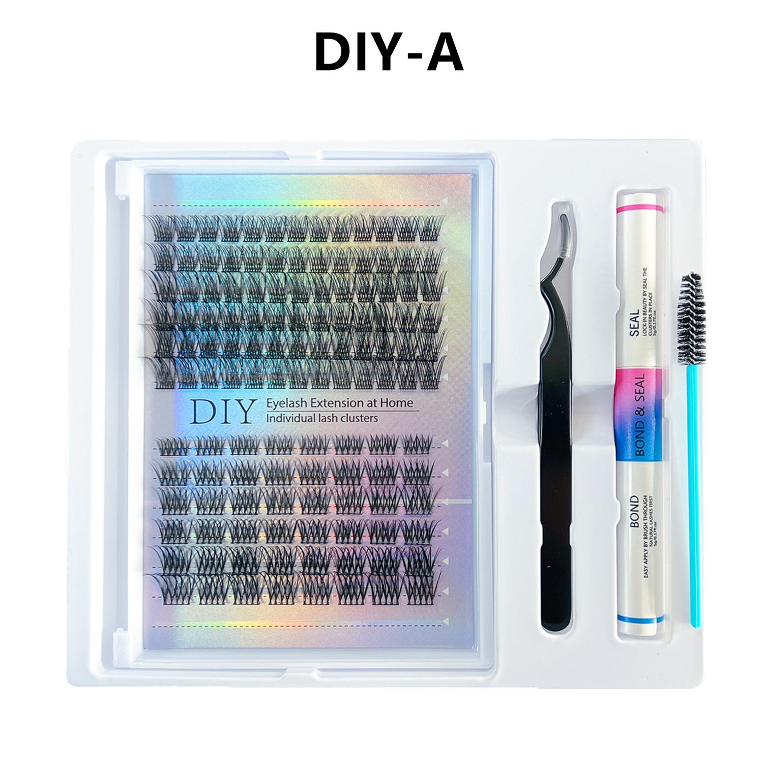 

Diy Single Cluster False Eyelashes Segmented Self-Grafting Multi-Hair Double-Head Eyelashes Glue Eyelash Set Large Capacity