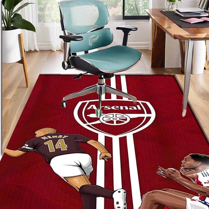 Arsenal F.C Muster Teppich, Innen-/Außenmatte, für Picknick, Spielzimmer, Schlafzimmer, Büro, Wohnzimmer, Heimdeko Teppich, Geburtstagsgeschenk