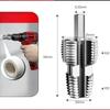 2Pcs Universal Water Pipe Hole Opener 4/6 Point & 1 Inch Hex Shank Drill Bit for Pipe Tapping