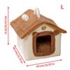 Winter Plüsch Katzenbett mit abnehmbarem Kissen Halbgeschlossener Katzen-Schlafsack Selbstwärmendes Kätzchen-Nest für Schlafzimmer Garage