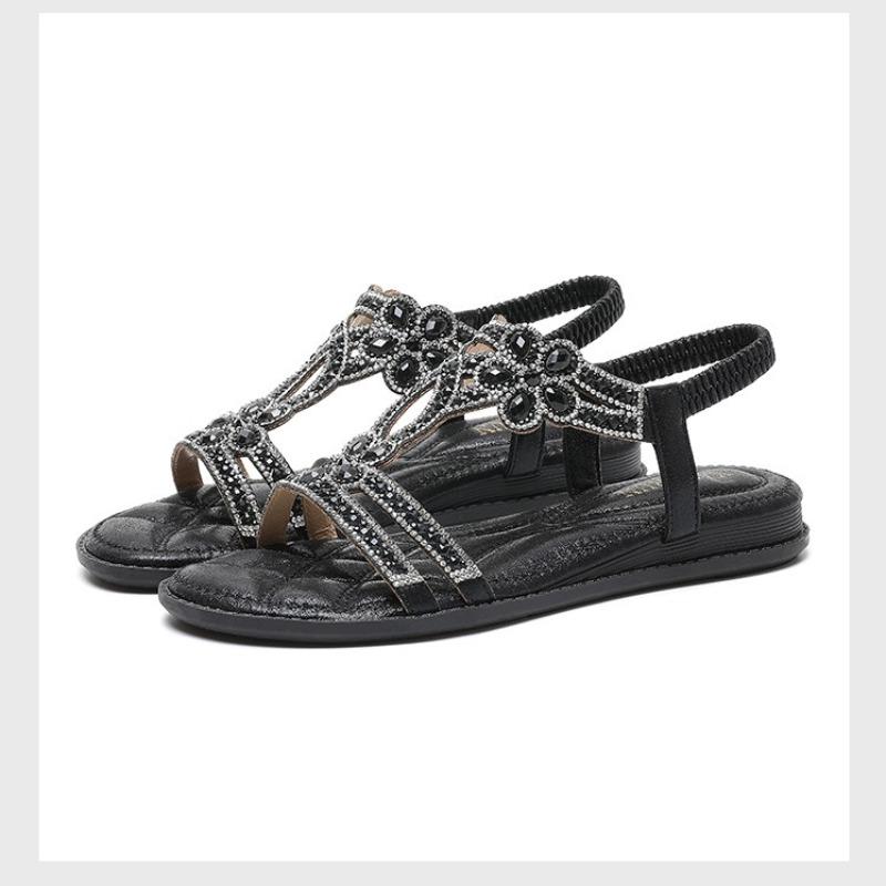 Fashion Trend Women Flat Sandals Summer Casual Bohemian Shoes 2025 New Comfort Beach Sandals for Women Plus Size 36-43 Zapatos De Mujer