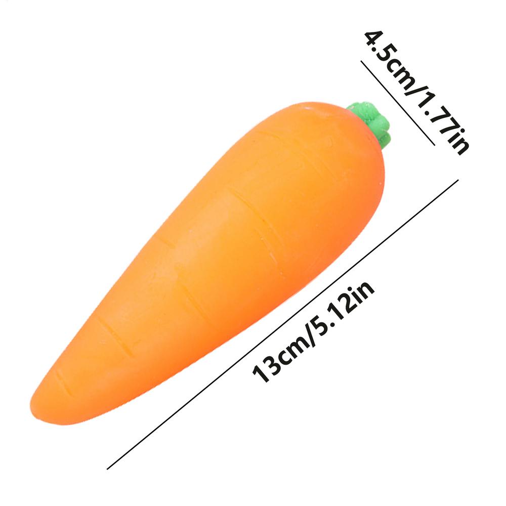 Wortel Groente Stressbal Sensorisch Speelgoed Squishy Stressverlichtend Knijpspeeltje Fidget Decompressie Sensorisch Speelgoed voor Kinderen Volwassenen Cadeau
