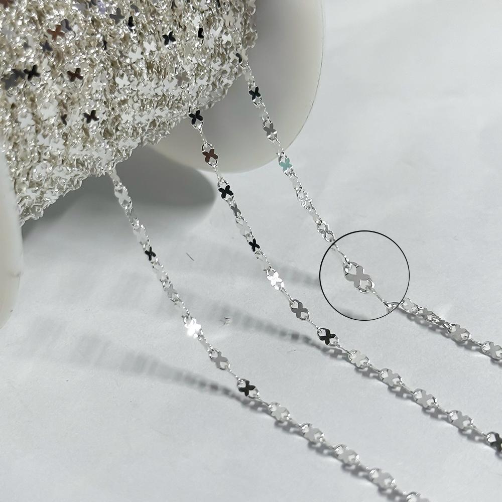 Vintage S925 Sterling Silver Infinity 8 Chain Vintage Permanent Jewelry Chains 1.98mm