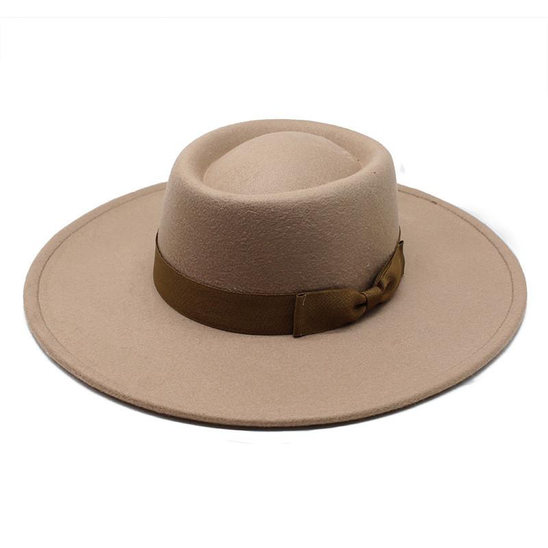 Wool Felt Bowler Hat With Wide Brim For Men And Women Outdoor Sun Protection