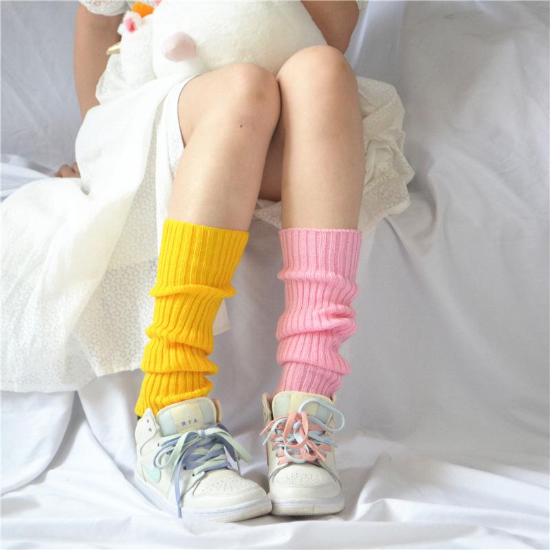 JK Women's Multi-color Wool Knit Leg Warmers - Versatile, Warm & Stylish Autumn/Winter Boot Covers