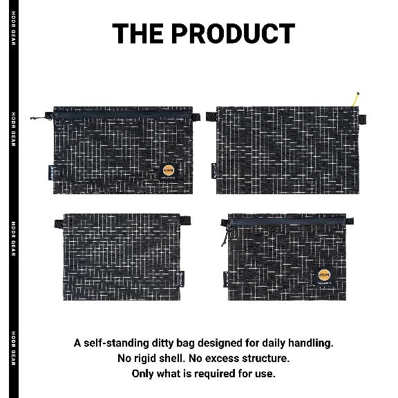 [HODR GEAR] Ditty Bag Self Standing Ultralight 210D Gripstop UHMWPE Storage Pouch Travel Organizer for First Aid Passport Wallet