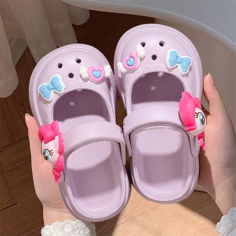 Garden Shoes Age-Size Female Parent-Child Beach Sandals Light Bottom Hole Shoes DIY