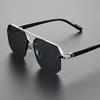 New Polygonal Metal Frame Double Beam Men's and Women's Fashionable Glasses