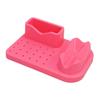 Nail Art Polishing Grinding Organizer Case Lightweight 20 Holes Drill Holder Deep Pink