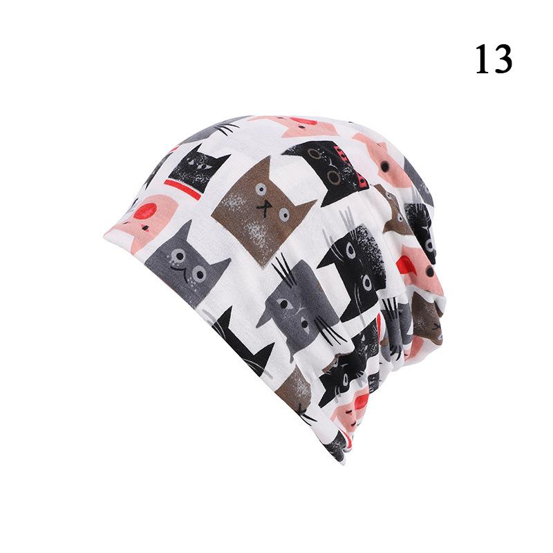 Women Printed Warm Beanie Hats Chemotherapy Cap Summer Thin Cap Turban Tube Bandana Headband Soft Stretch Bonnet Nurse Cap