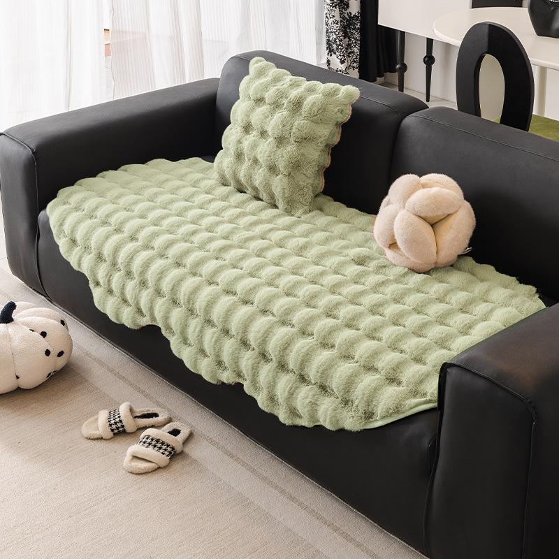 Special-Shaped Irregular Sofa Cushion Autumn And Winter Thickened Plush Straight-Breasted Leather Sofa Seat Cushion  New High-End Cover Cloth