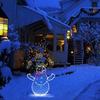 LED Snowman Ornament Glitter Light Christmas Decoration Animated Holiday Party Winter Home Decor Outdoor Garden Yard