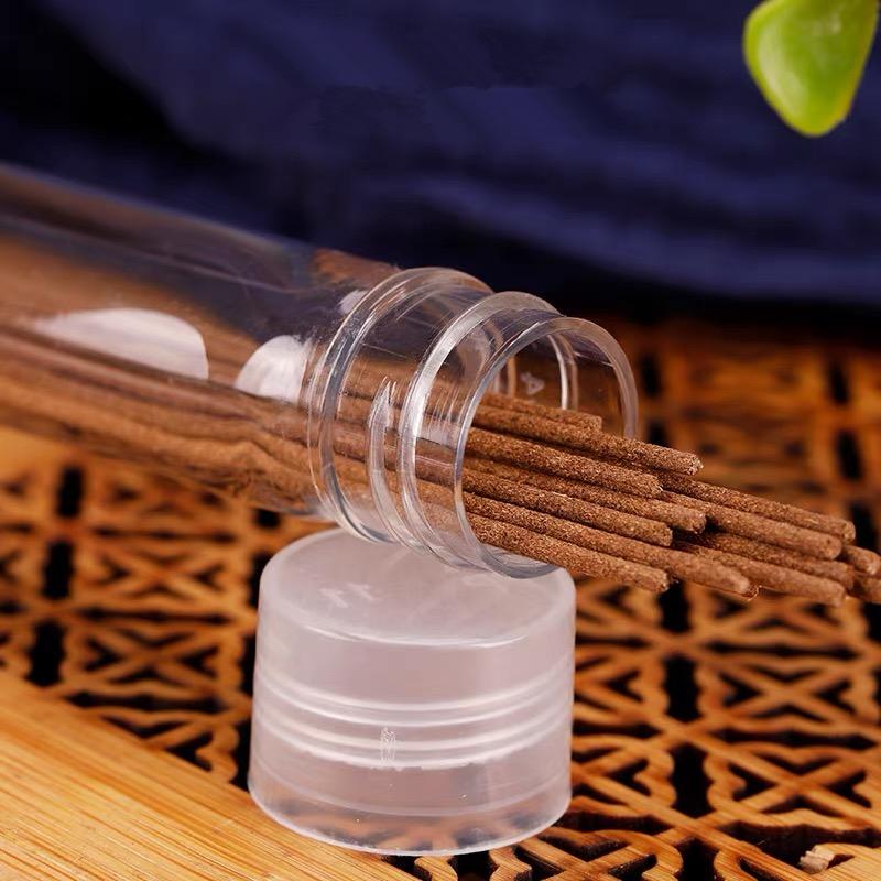 100pcs 20g 30g Incense Stick Transparent Acrylic Tube Holder Barrel Sticks Short with Cover Storage Plastic Inhaler