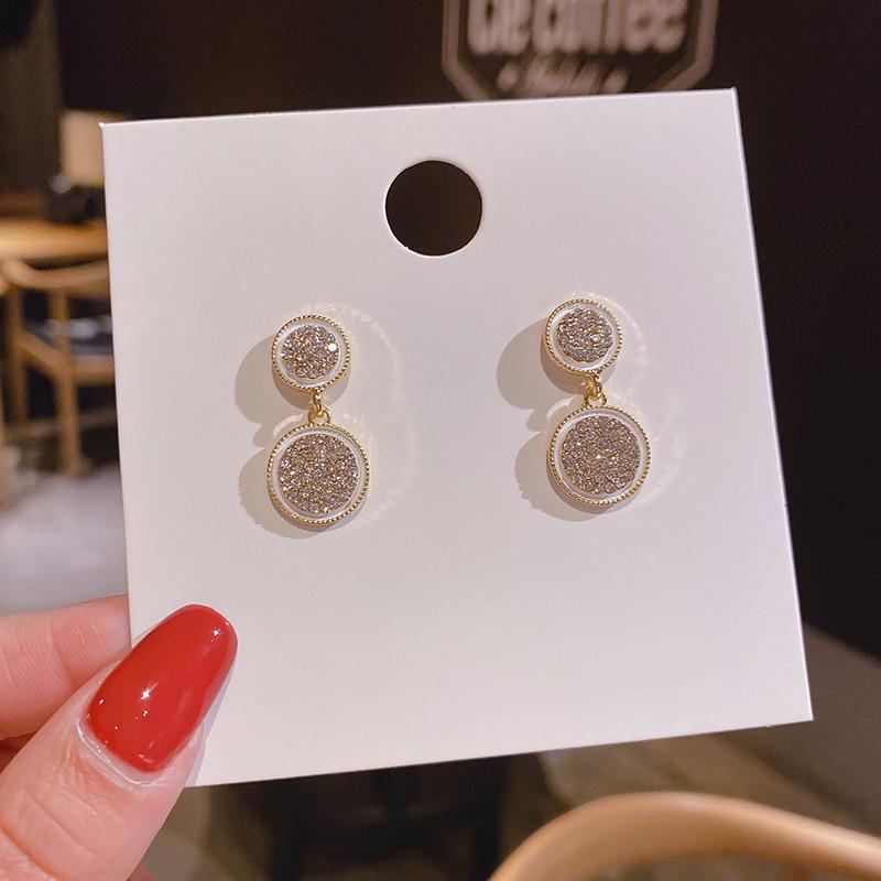 Korea Dongdaemun S925 Silver Star Earrings: Versatile Full Diamond Five-Pointed Stud Styles for Women.