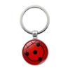 Hexagon Keychain Naruto Star Pendant Metal Glass Alloy Anime Round Decoration