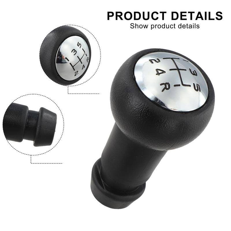 5 Speed Black Chrome Shift Compatible Shift Knob Black 5 Speed Shift Lever Knob Smooth Shifting Wide Compatibility