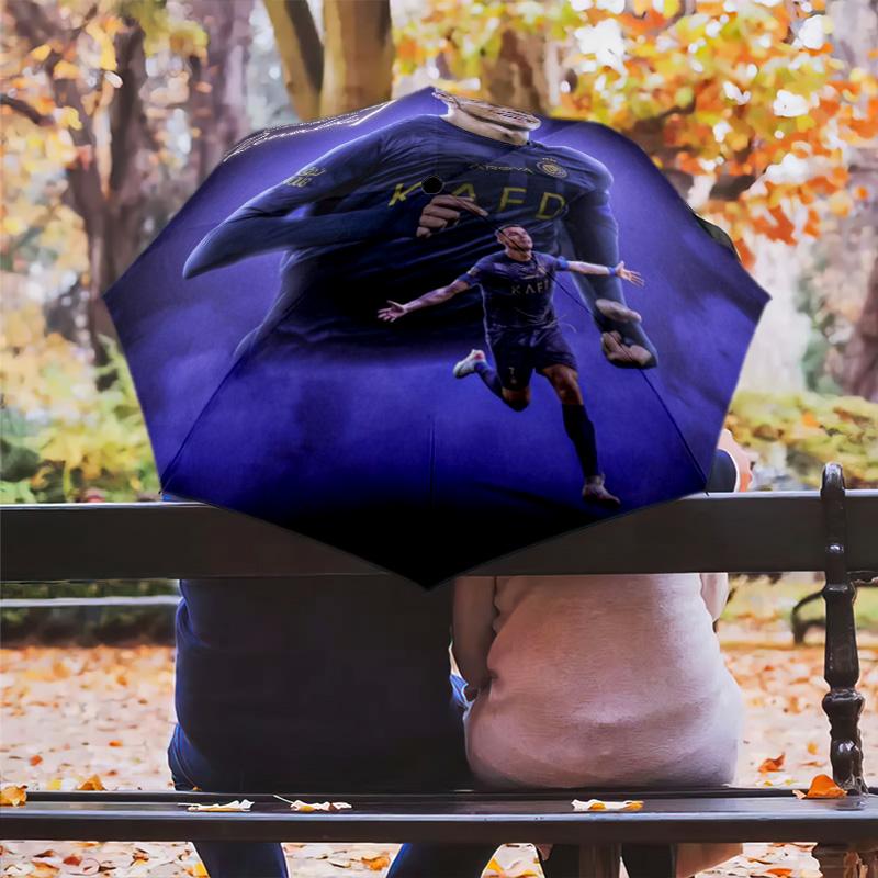 Ronaldo's Legacy Folding umbrella Portable Suitable for all seasons light printing Sun umbrella
