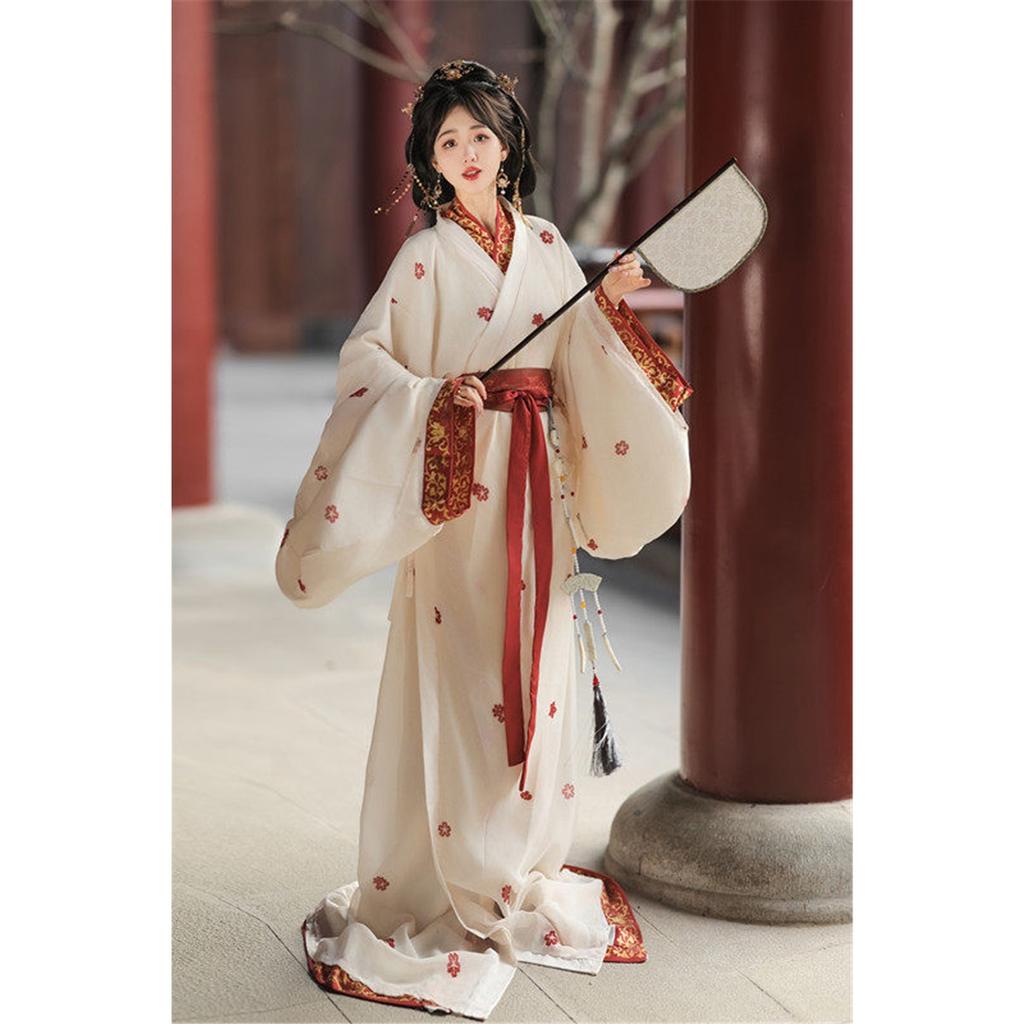 Chinese Style Warring States Robe Daily Adult Hanfu Women's Tail Large Volume Suit