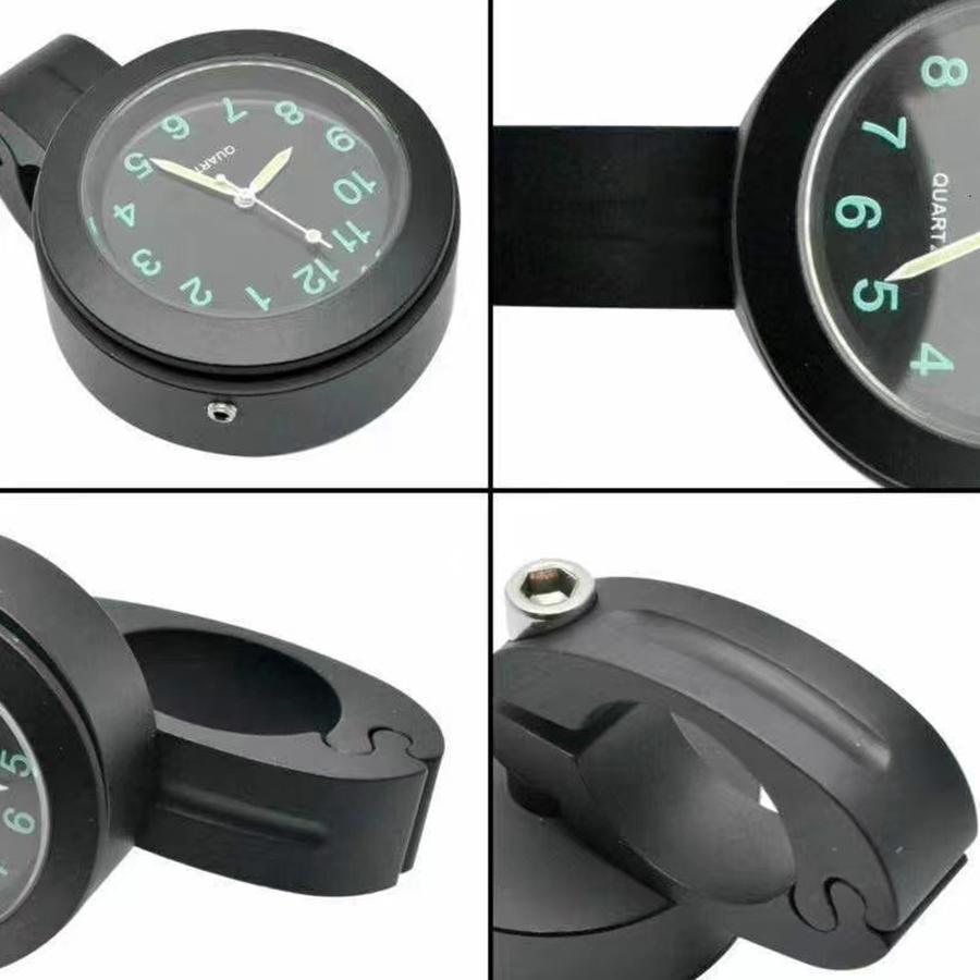 Waterproof  Bike Clock - Shockproof Quartz Motorcycle Handlebar Clock for Cruiser, Dirt Bike & Custom Builds