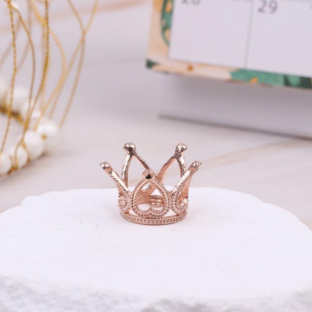 Model Toys Dollhouse Miniature Metal Crown Ornaments Mini Princess Crown Dollhouse  Dollhouse