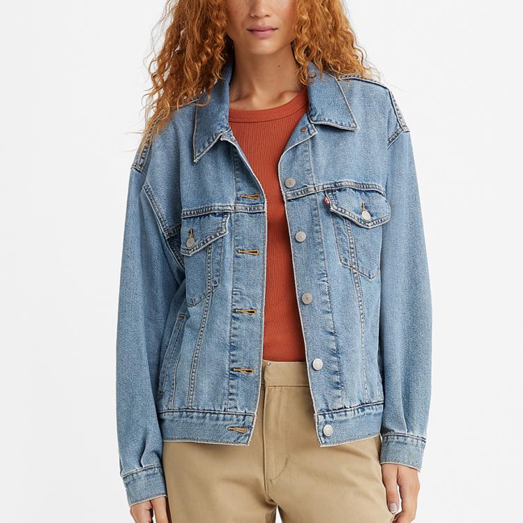 Levis Collar Denim Jacket Women jackets Blue A1743-0020