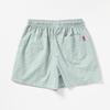 BETWEEN A AND B Flower Print Elastic Waist Shorts [Teal]