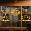Maple Leaves Pumpkin LED Lights with Suction Cup Halloween Window Lights Halloween Lights Decorations Thanksgiving Decorations