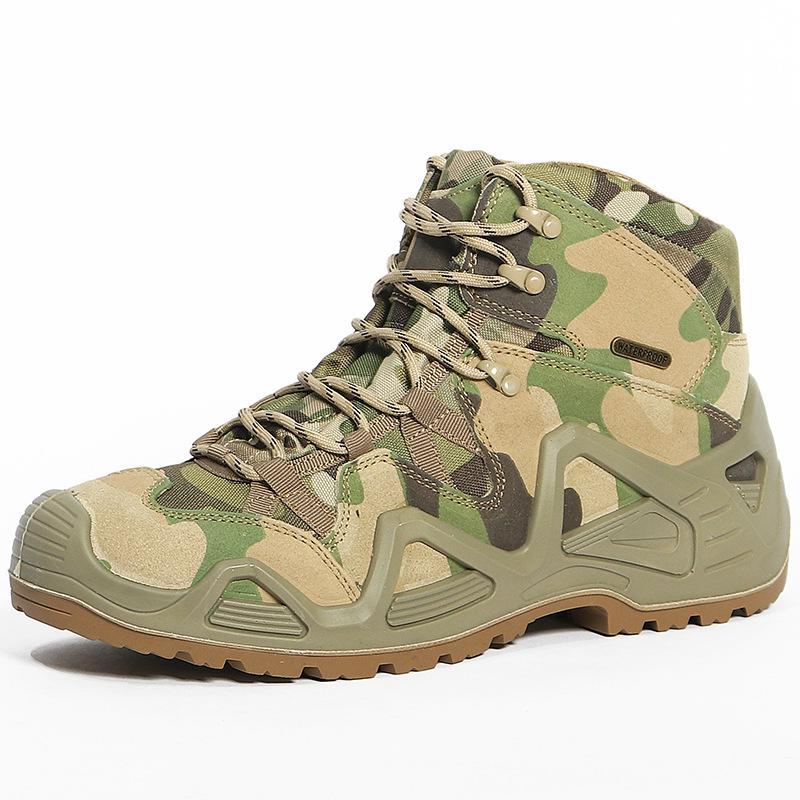 US Army Desert Waterproof Anti-Stab Combat Boots - Non-Slip Tactical Hiking & Mountaineering Shoes for Spring & Autumn