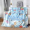 Bluey's Playful Pals Personalized Name Blanket Multi-purpose Personalized Blanket Soft & Cozy Versatile for Office Chair Picnics Sofa Bed