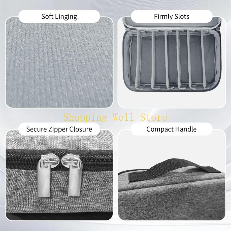 KX4B Sunglasses Organiser Multiple Eyeglasses Storage Bag Glasses Holder With Expandable Slots For Travel And Daily Use