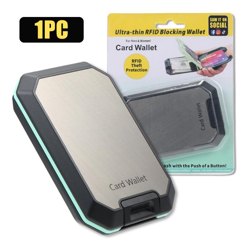 

1/2 шт. Ультратонкий кошелек с защитой от размагничивания, экранированный кошелек, съемный кошелек, кошелек против кражи, устойчивый к давлению 1pc