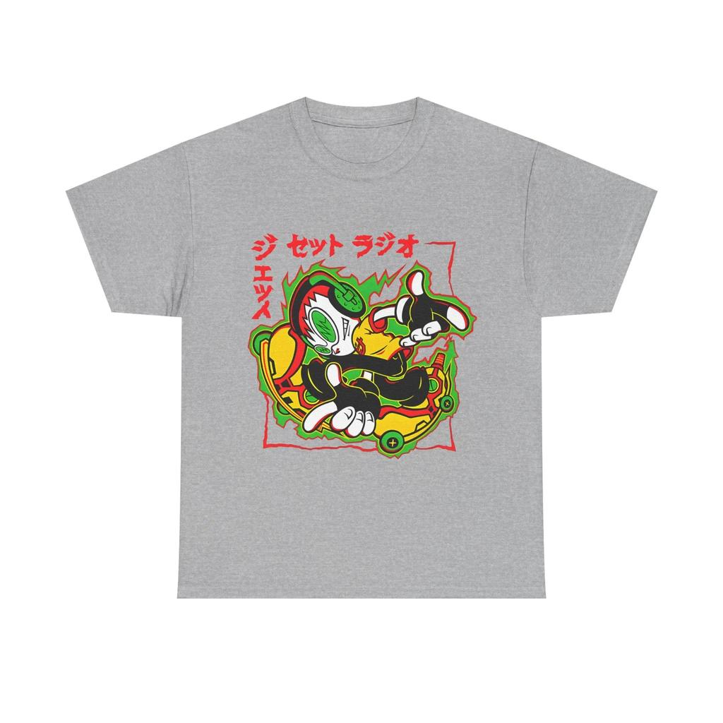 Classic Nostalgic Games Jet Set Radio Peripherals Print Tshirt Unisex Women Oversized Wind Tee Crewneck Cotton Casual Harajuku Top