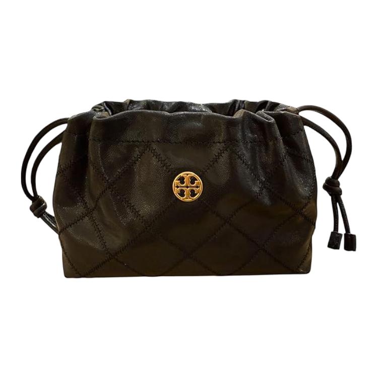 Tory Burch Women's Black Willa Logo Leather Shoulder Bag Bags 164398