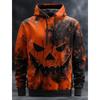 Herren Kapuzenpullover Halloween 3D-Druck Kürbis Muster Paar Herren Damen Erwachsene Halloween Karneval Abschlussball Lässig Alltag