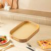 Bamboo Serving Tray with Handles Tea Tray Food Tray Breakfast Tray for Kitchen Coffee Table Eating Storing Countertop Home
