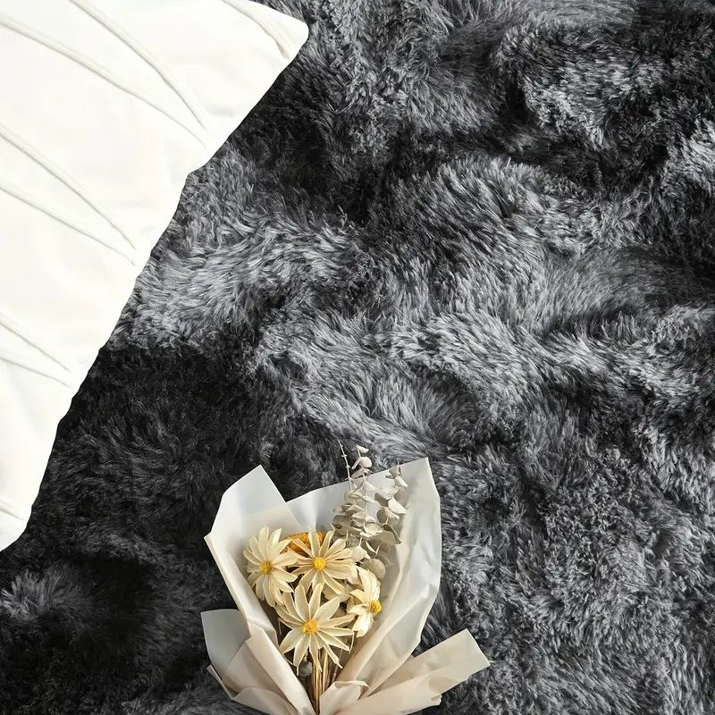 40x120cm Gradient Tie-Dye Carpet Living Room Bedroom Floor Mats Children's Dormitory Decorative Soft Plush Shaggy Carpet